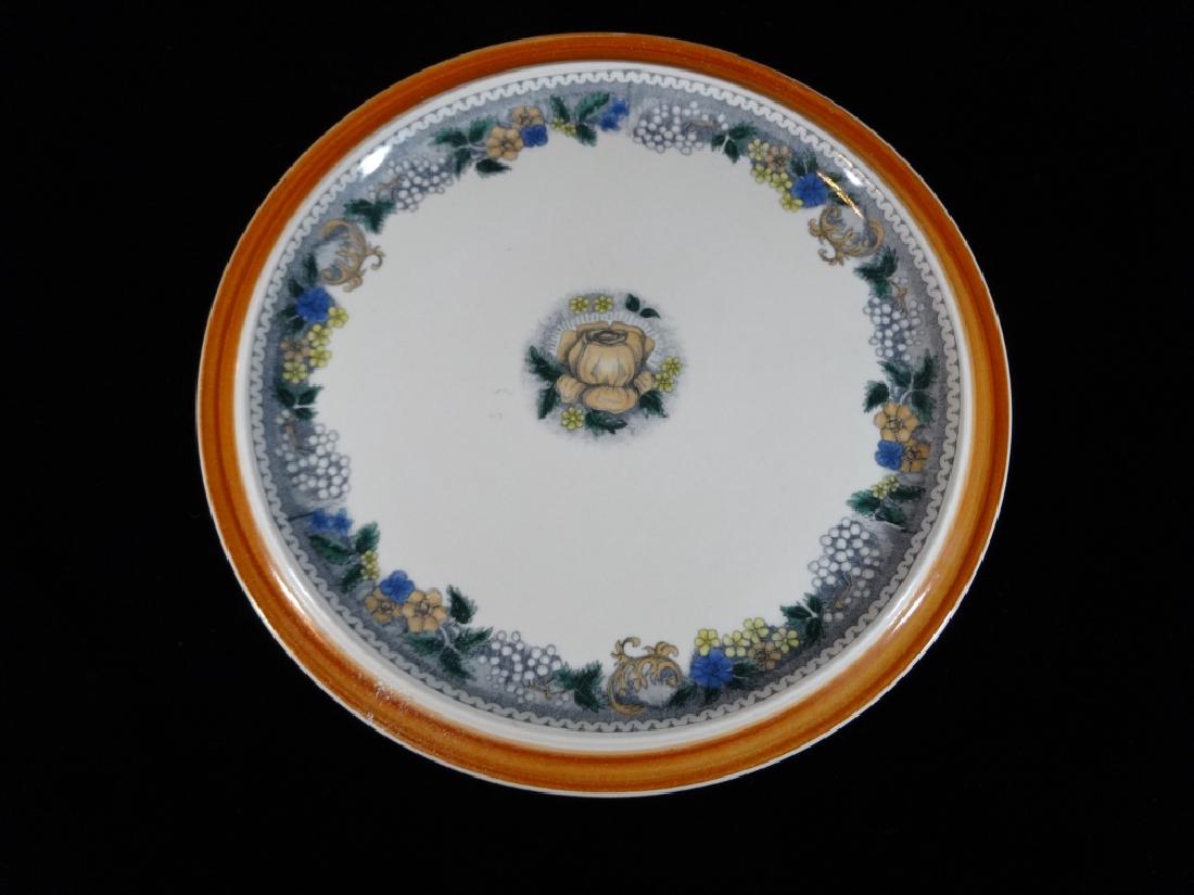 VINTAGE GOEBEL PORCELAIN PLATE, WHITE WITH FLORALS, (1 of 4)