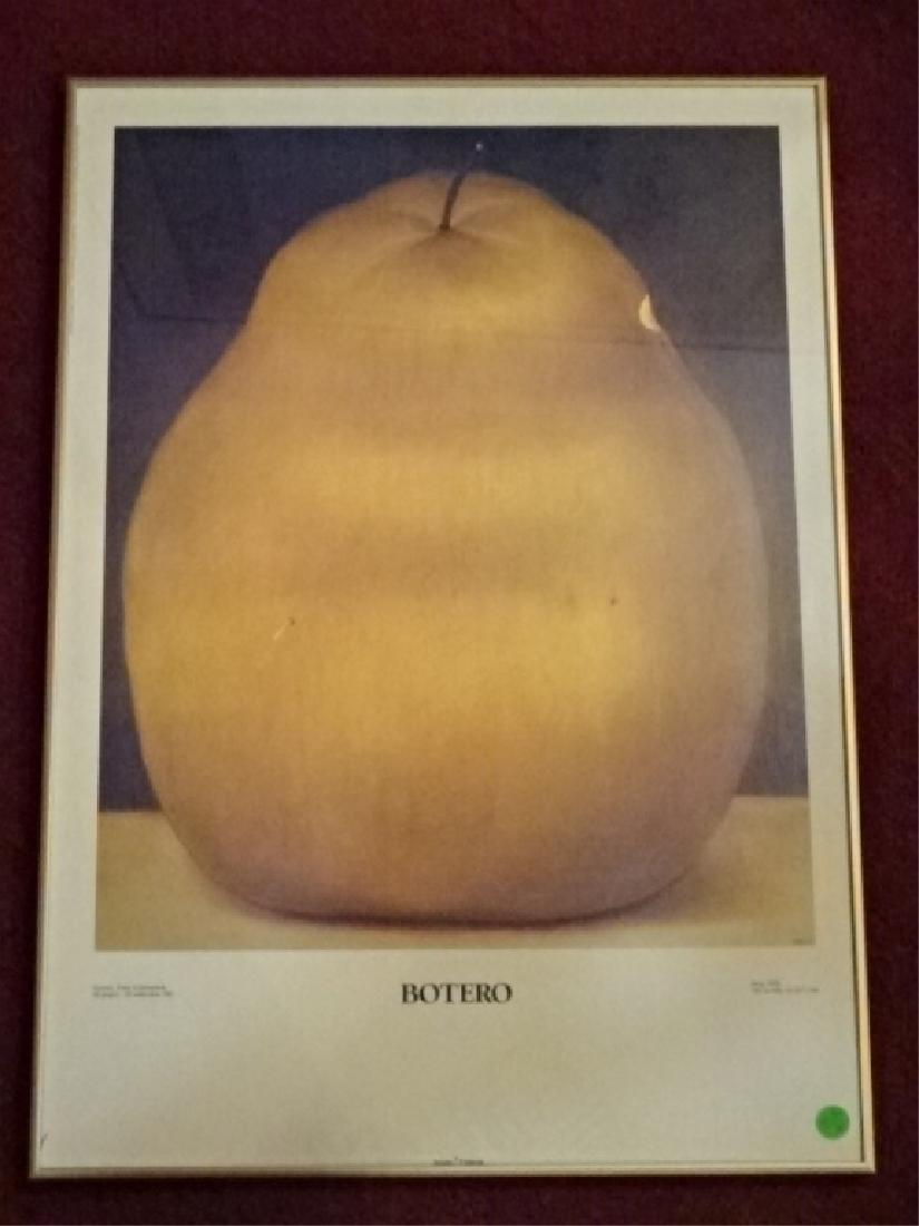 FERNANDO BOTERO POSTER, IMAGE OF PEAR, VERY GOOD (1 of 5)