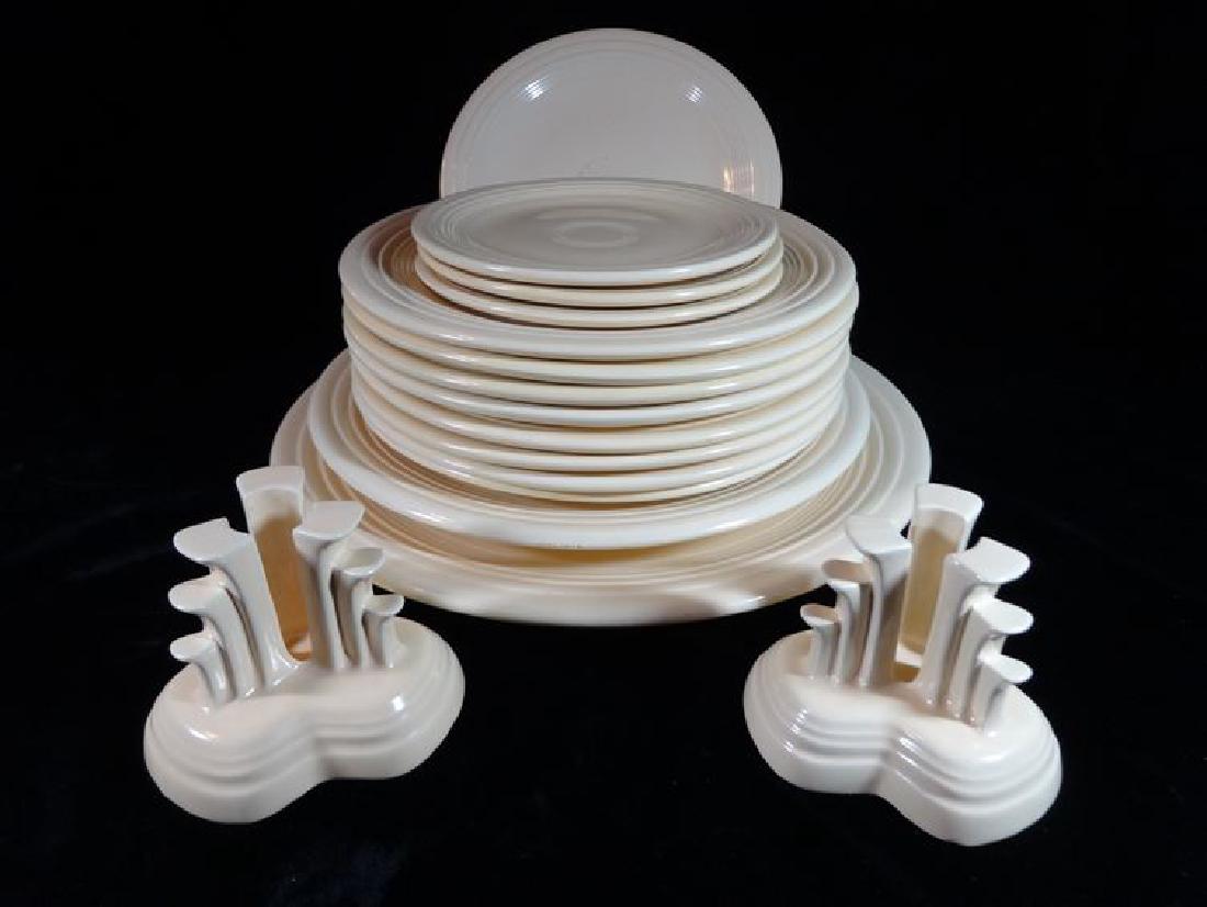 16 PC VINTAGE FIESTA WARE, OLD IVORY, INCLUDES 2 CANDLE (1 of 6)