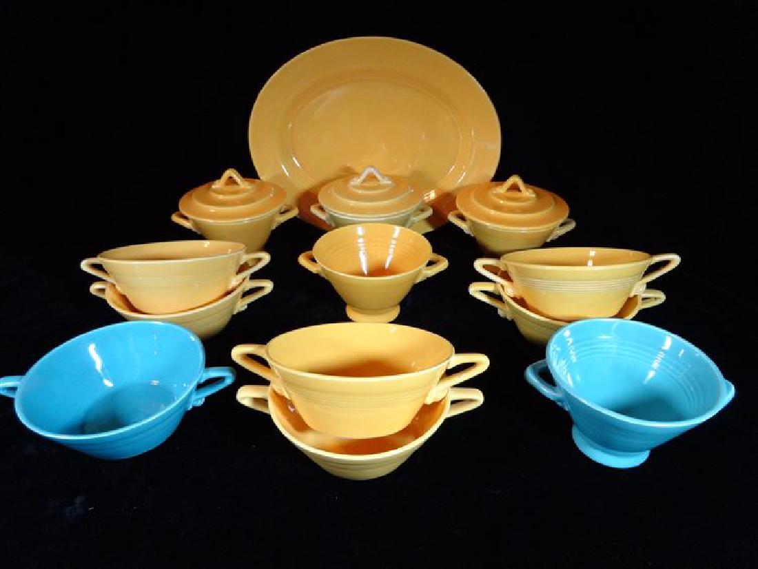 13 PC VINTAGE HOMER LAUGHLIN DINNER WARE, HARLEQUIN (1 of 7)