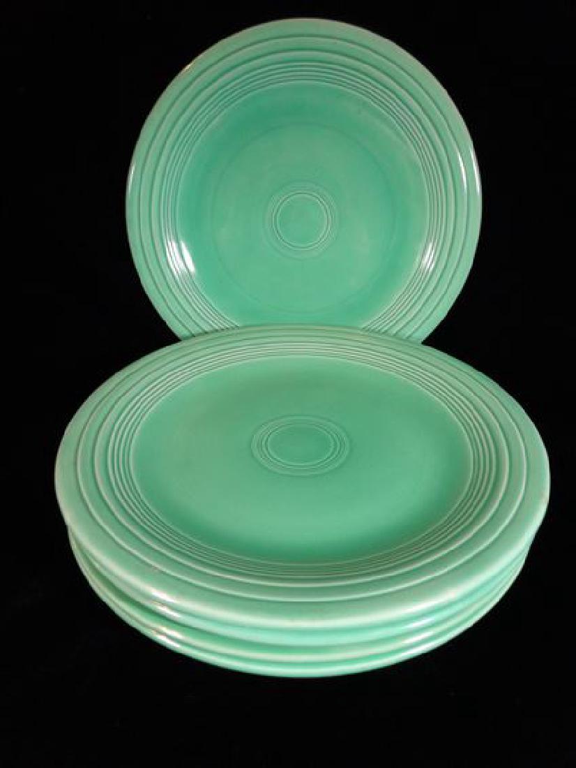 5 VINTAGE FIESTA WARE 10.5" PLATES, 4 MARKED, LIGHT (1 of 4)