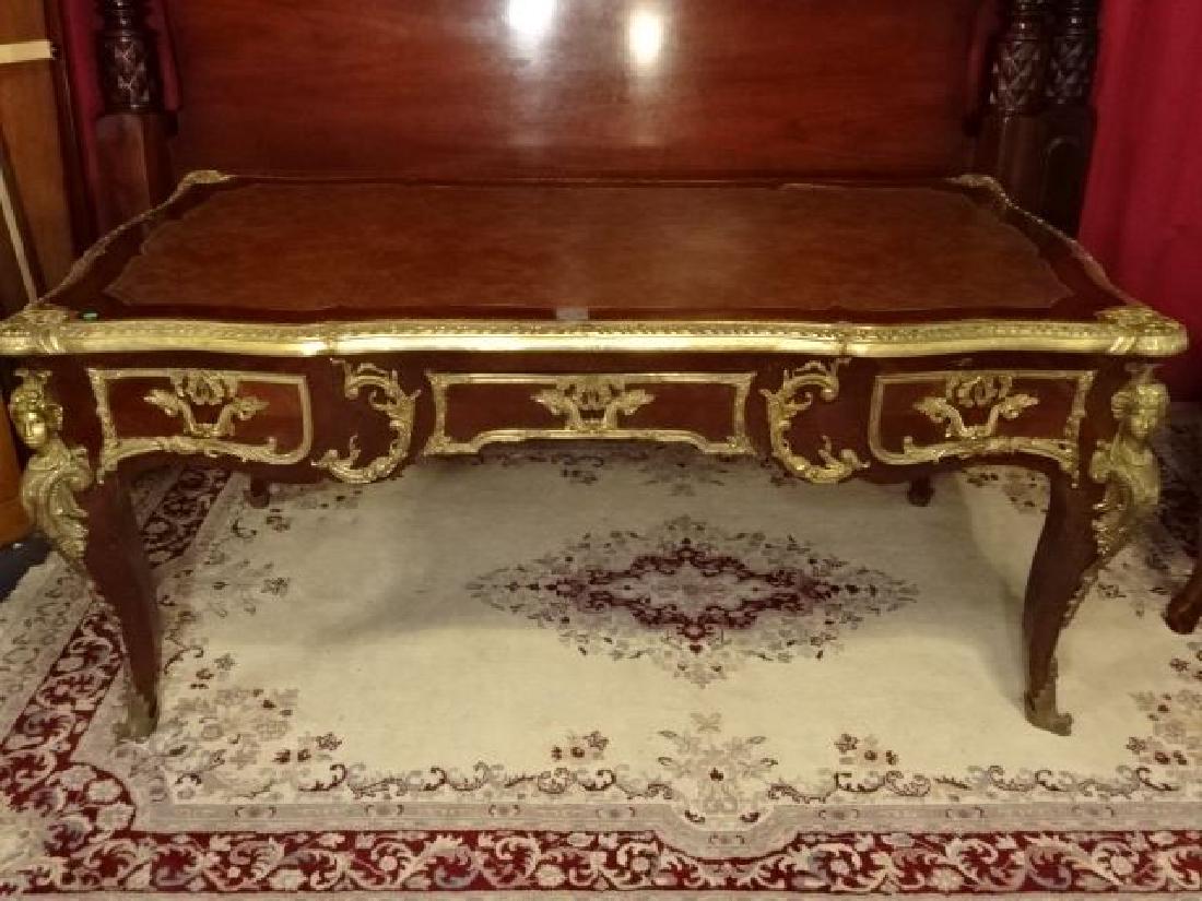 VINTAGE LOUIS XV STYLE DESK, GILT BRONZE MOUNTS, GILT (1 of 10)
