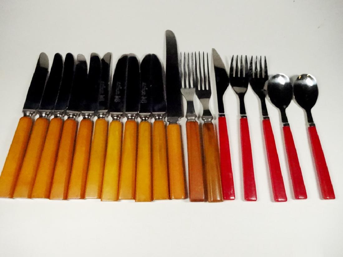 18 PC FLATWARE, INCLUDES 10 KNIVES MARKED B. THOMAS & (1 of 8)