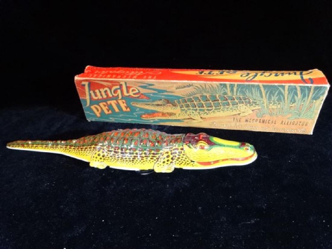 VINTAGE METAL ALLIGATOR IN ORIGINAL BOX, JUNGLE PETE, (1 of 7)