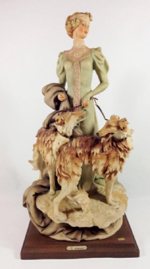 GIUSEPPI ARMANI FIGURINE, WOMAN WITH TWO DOGS, APPROX (1 of 11)