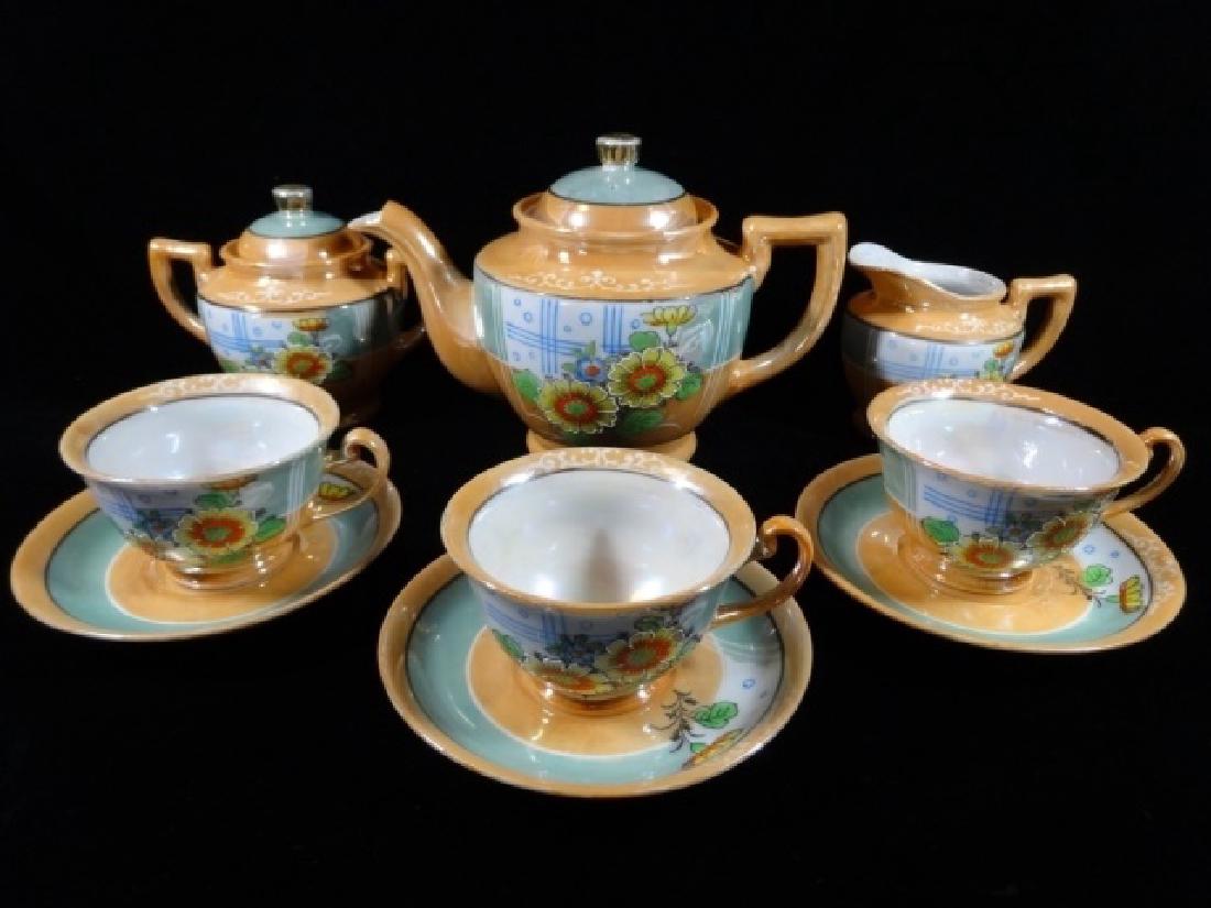 9 PC JAPANESE TEA SET, INCLUDES TEAPOT, 3 CUPS, 3 (1 of 5)
