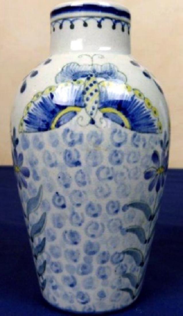 PORTUGUESE HAND PAINTED CERAMIC VASE, CERAMICA (1 of 2)