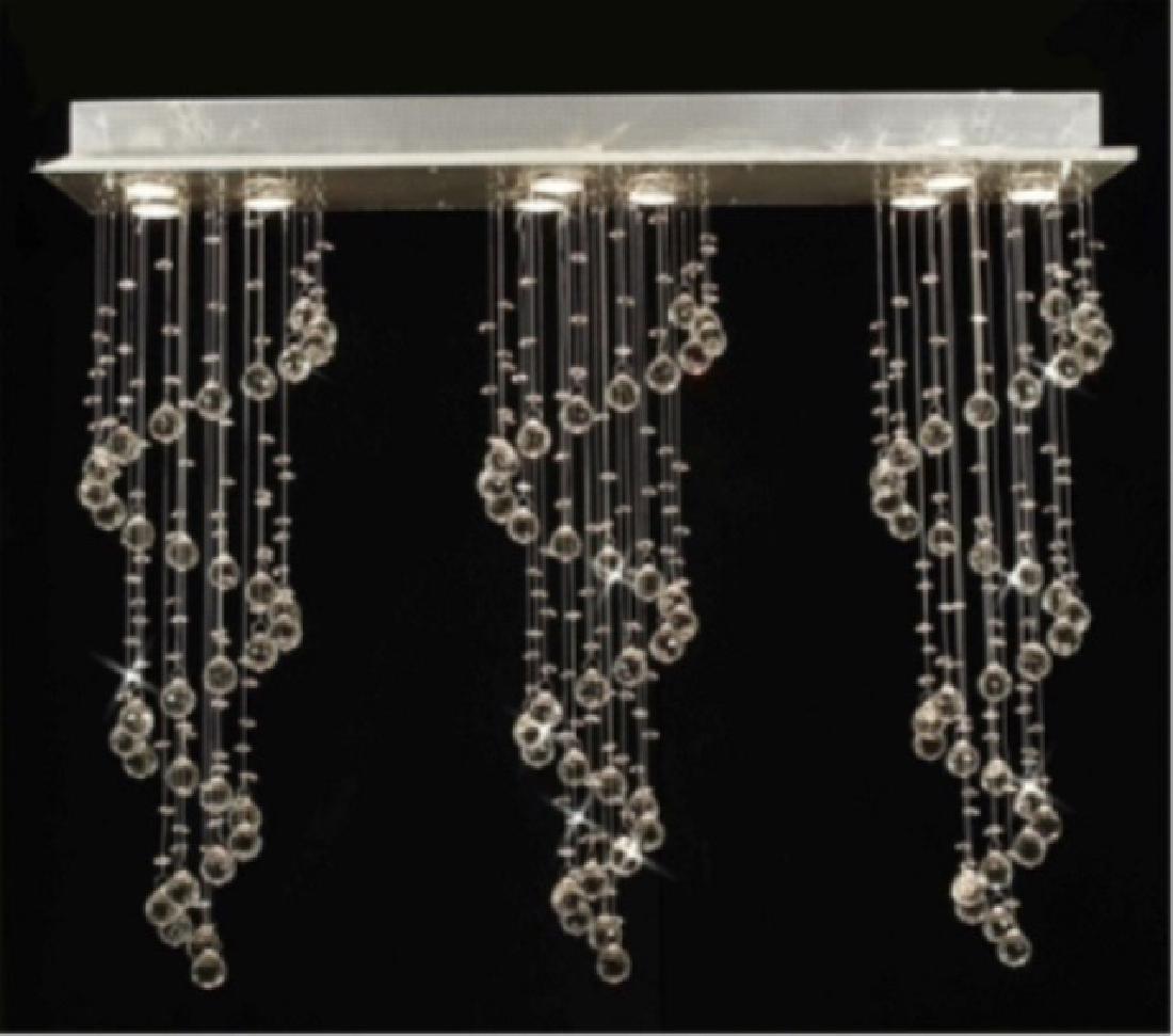 LARGE MODERN CHANDELIER, TRIPLE RAIN DROP HELIX WITH (1 of 1)