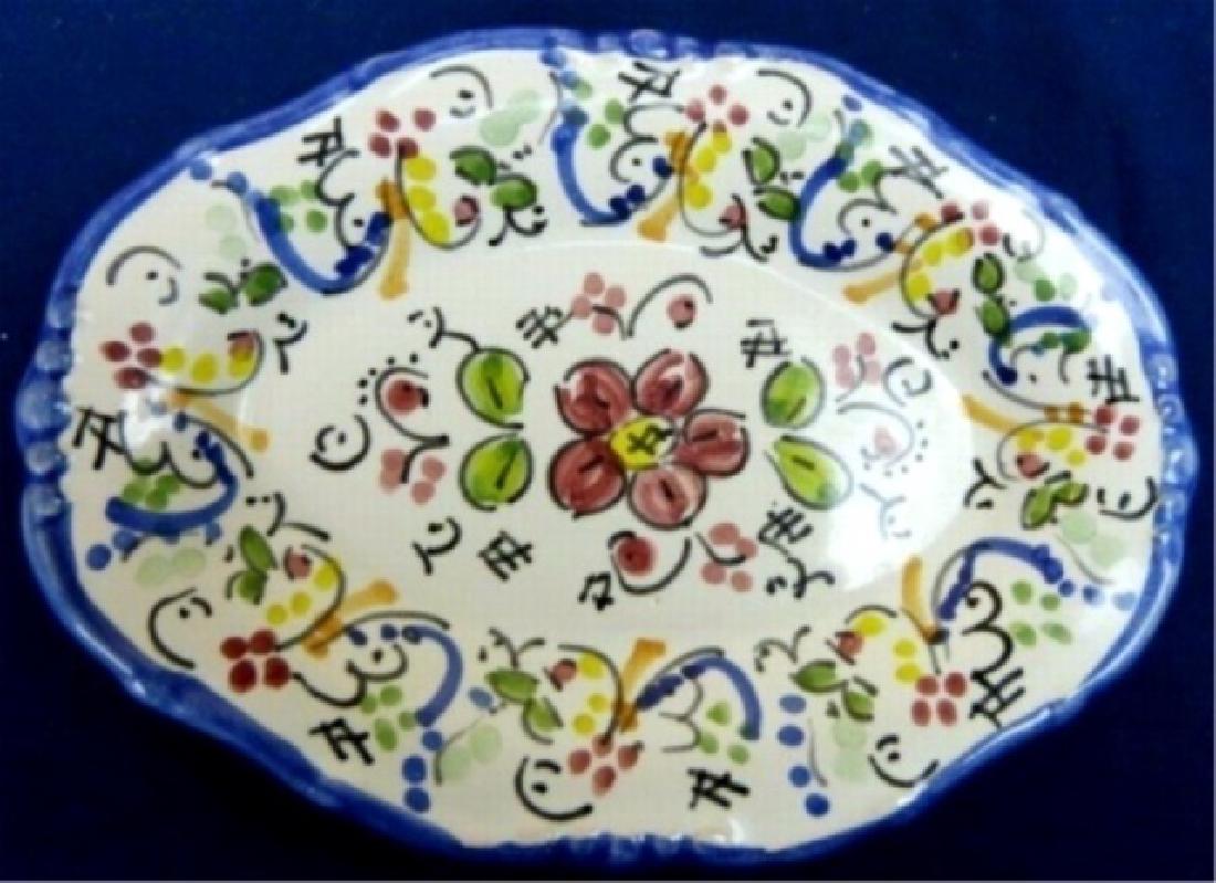 SPANISH HAND PAINTED CERAMIC PLATE, CIRCA 1930S, WITH (1 of 2)