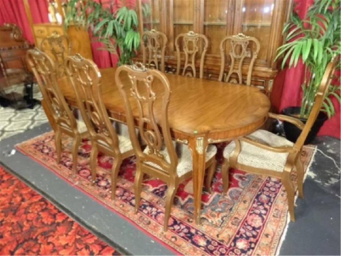 9 PC METZ MAHOGANY DINING TABLE AND 8 CHAIRS (2 (1 of 8)