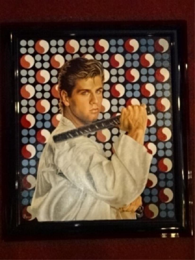 ALBERT CARUS OIL ON CANVAS PAINTING, MALE MARTIAL ARTS (1 of 7)