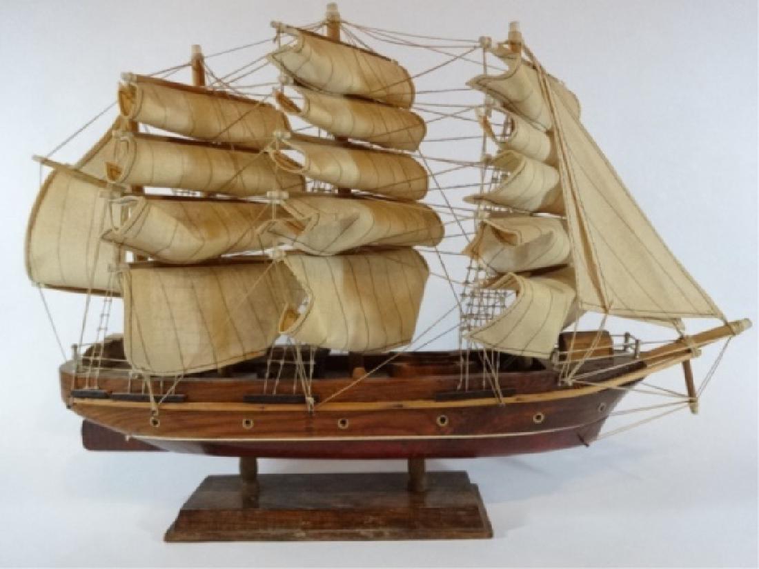 WOODEN TALL SHIP MODEL, ON STAND, VERY GOOD CONDITION, (1 of 7)