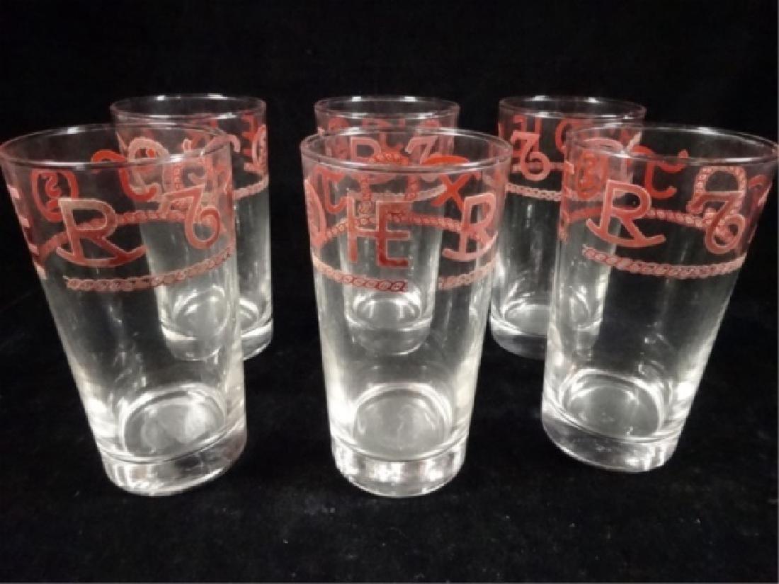 6 PC WESTERN DESIGN GLASSES, APPROX 5.25"H (1 of 5)