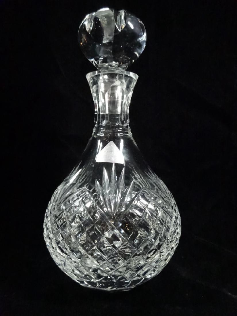 CRYSTAL DECANTER WITH STOPPER, APPROX 10"H (1 of 5)