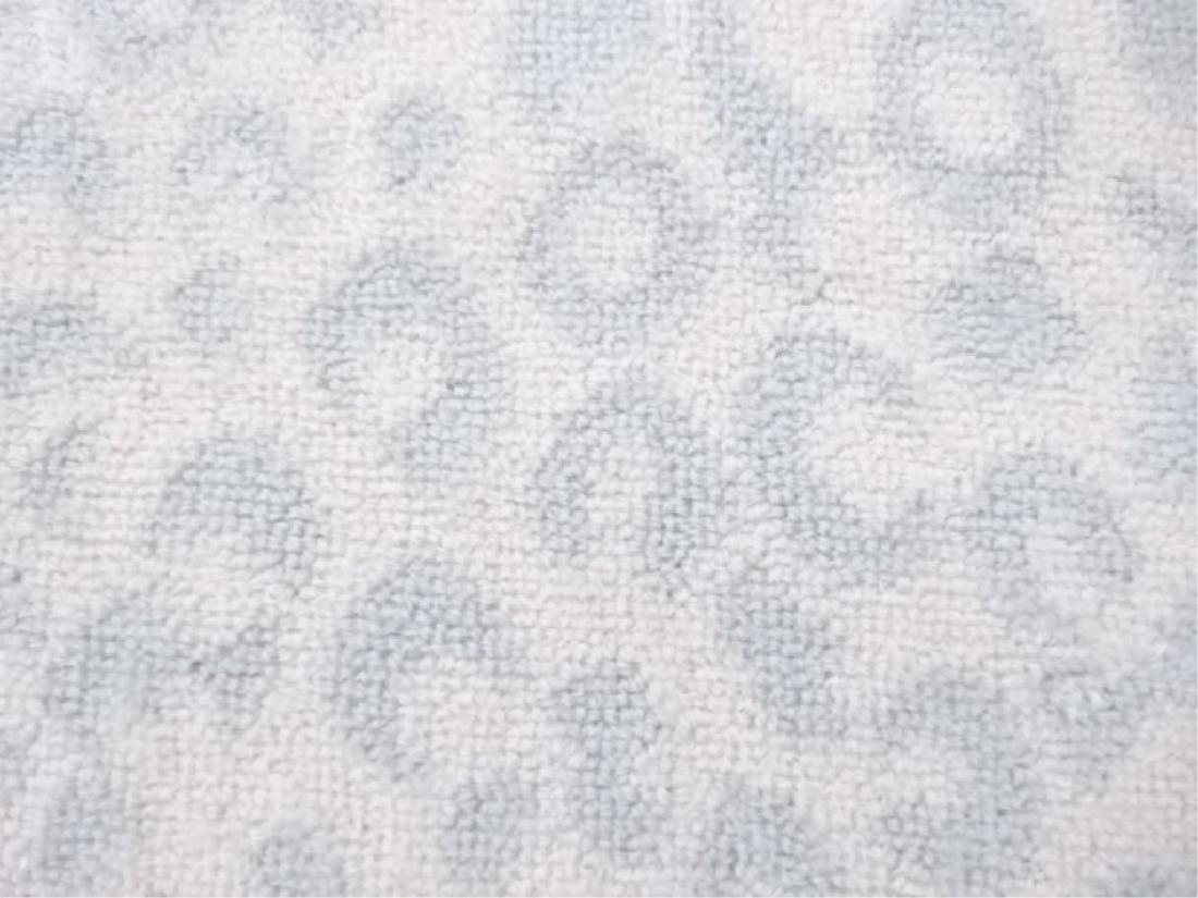 LARGE WHITE ANIMAL PRINT RUG, WHITE WITH PALE BLUE-GRAY (1 of 4)