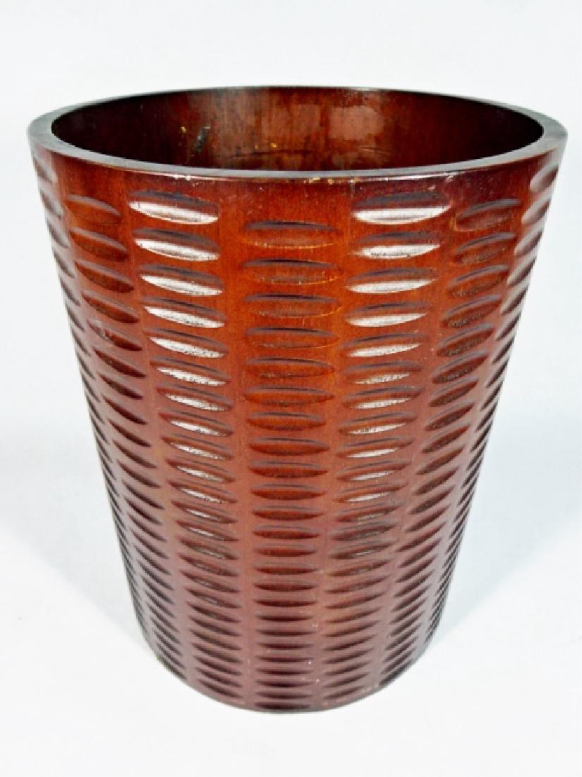 RATTAN MOTIF CERAMIC CONTAINER, VERY GOOD CONDITION, (1 of 3)