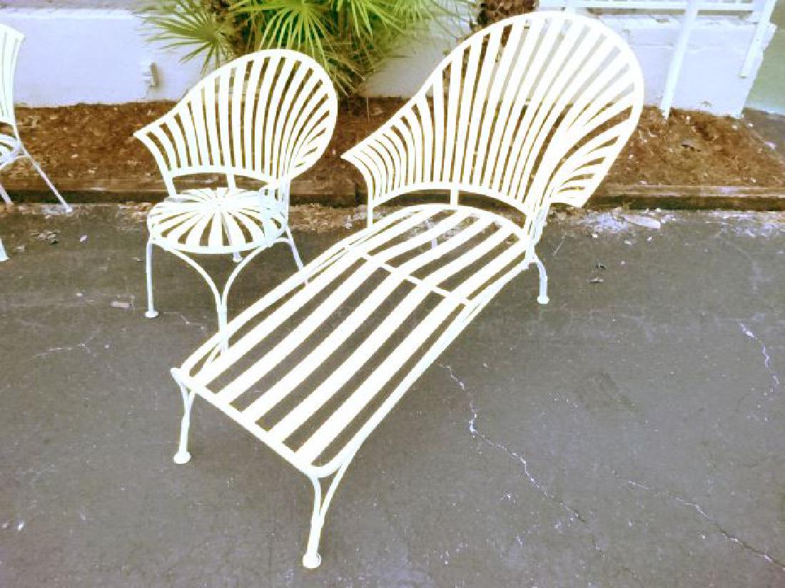 2 PC SET VINTAGE FRANCOIS CARRE PATIO ARMCHAIR AND (1 of 9)