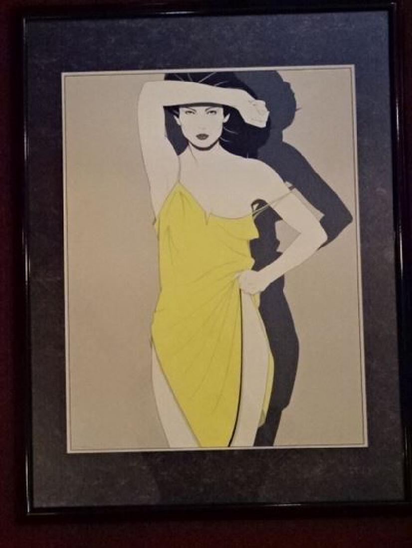 PATRICK NAGEL (1945-1984) COLOR LITHOGRAPH, WOMAN IN (1 of 8)