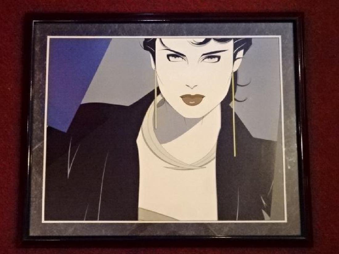 PATRICK NAGEL (1945-1984) COLOR LITHOGRAPH, WOMAN IN (1 of 3)