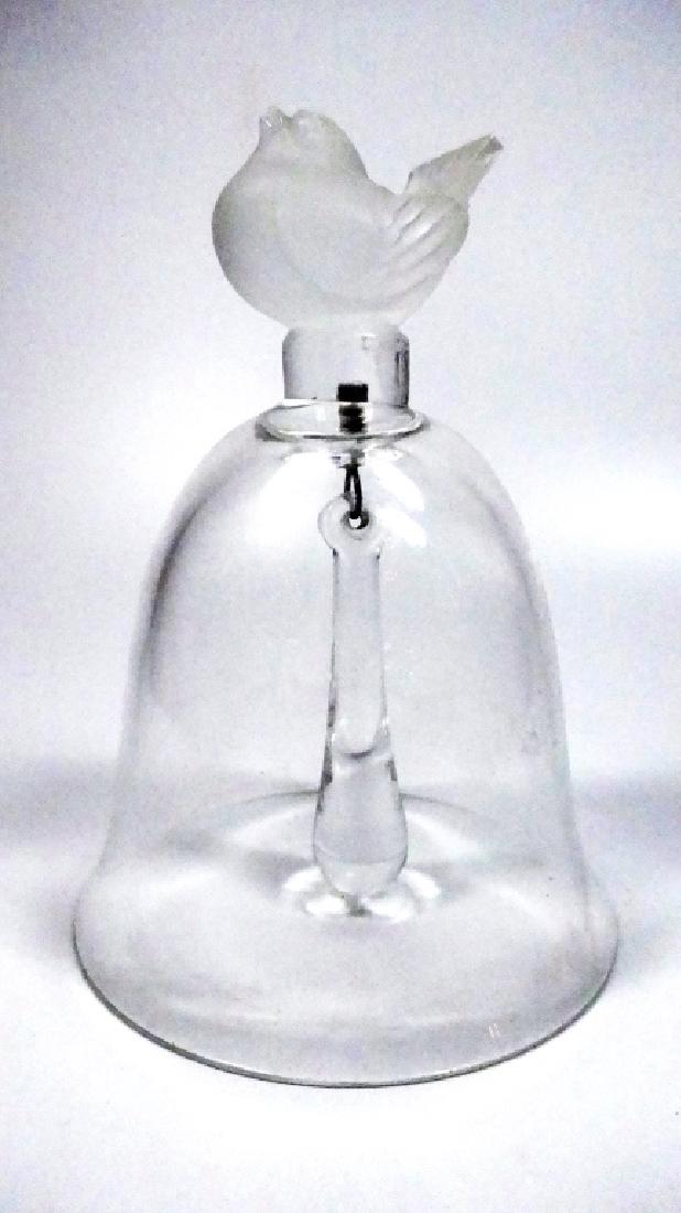 LALIQUE CRYSTAL BELL WITH BIRD, SIGNED LALIQUE FRANCE, (1 of 6)
