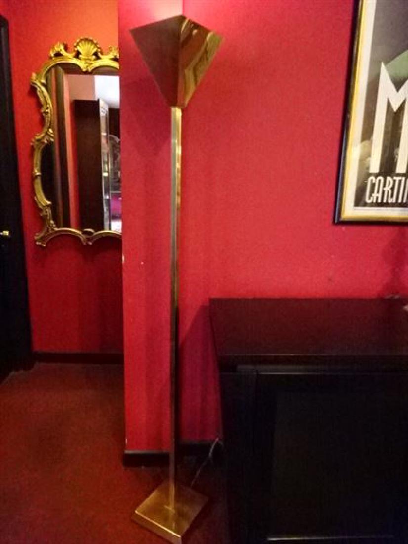 RELCO ITALIAN BRASS TORCHIERE, MODERN DESIGN, MARKED (1 of 5)