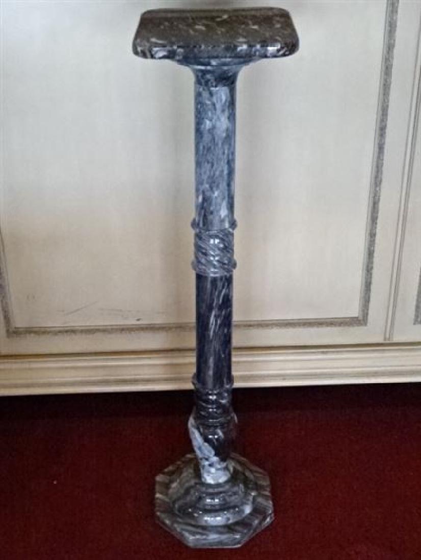 BLACK MARBLE PEDESTAL, VERY GOOD CONDITION, 36"H X 9" W (1 of 5)