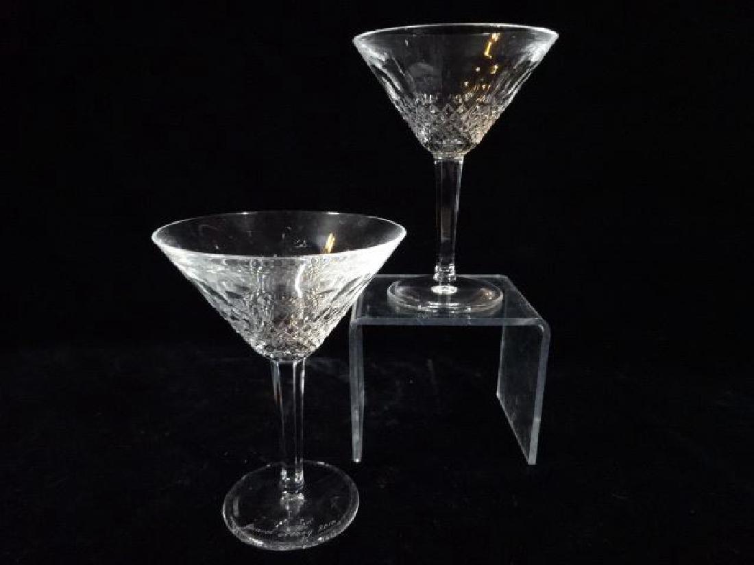 PAIR SIGNED WATERFORD CRYSTAL MARTINI GLASSES SIGNED BY (1 of 6)