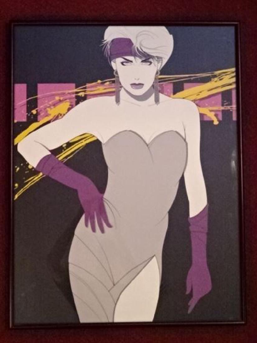 LUIS PRECIADO SIGNED LITHOGRAPH, BLONDE WOMAN IN: LUIS PRECIADO SIGNED LITHOGRAPH, BLONDE WOMAN IN GLOVES, SIGNED PRECIADO LOWER RIGHT, VERY GOOD CONDITION, FRAMED SIZE 34" X 26", SKU8561