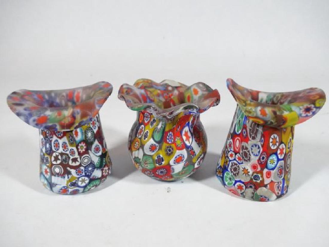 3 VINTAGE ITALIAN VENETIAN MURANO GLASS VASES WITH (1 of 4)