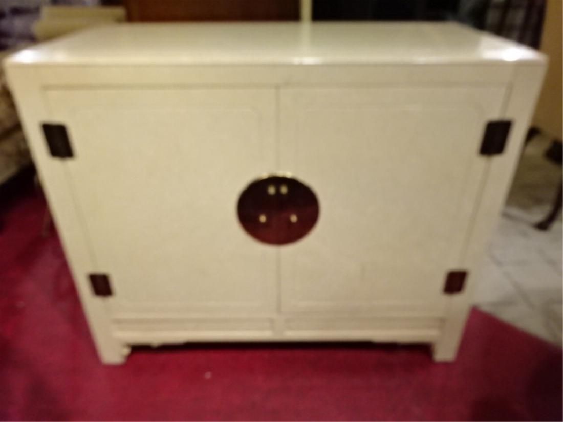 ASIAN MOTIF BUFFET CABINET, EXPANDABLE TOP WITH BAR (1 of 9)
