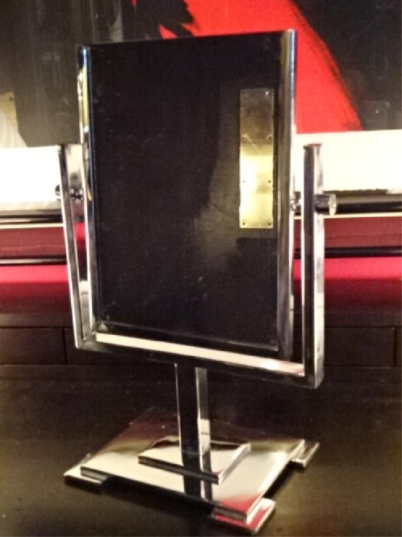 MODERN DESIGN CHROME TILT VANITY MIRROR, VERY GOOD (1 of 4)