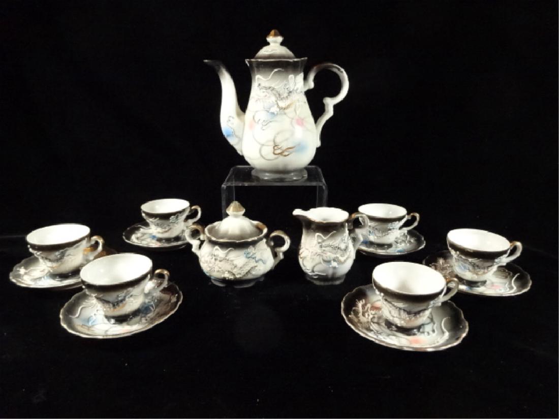 15 PC BETSON'S DRAGONWARE TEA SET, HAND PAINTED, Oct 17, 2017