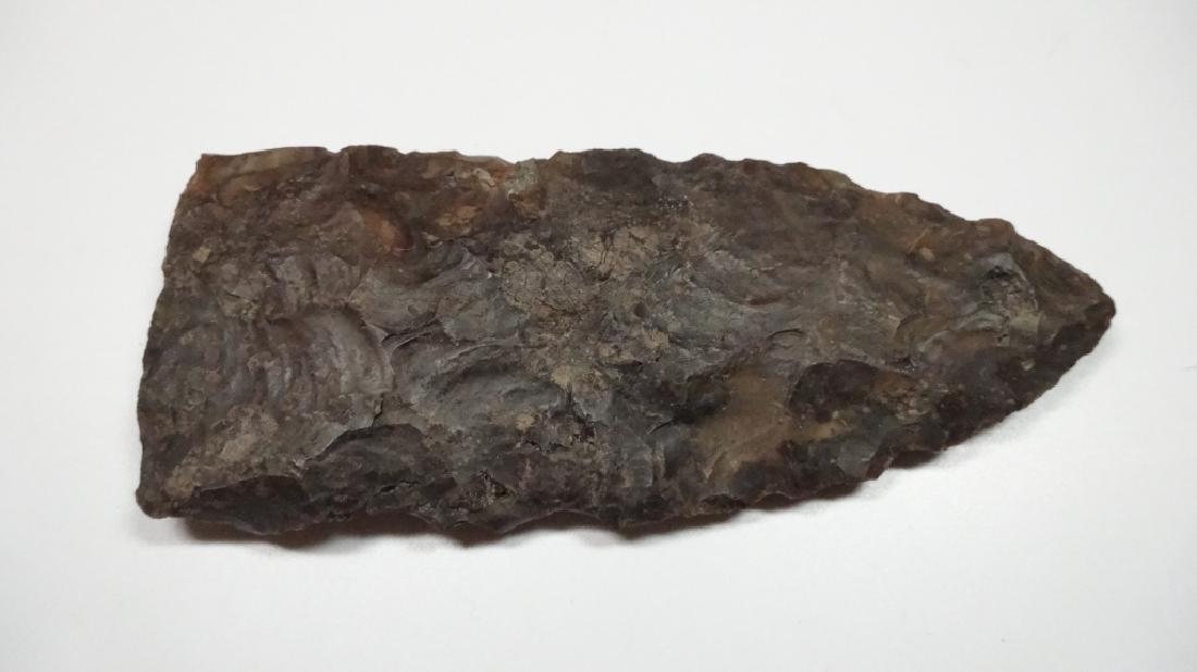 LARGE STONE SPEAR HEAD OR KNIFE BLADE, APPROX 4.5" X 2" (1 of 4)