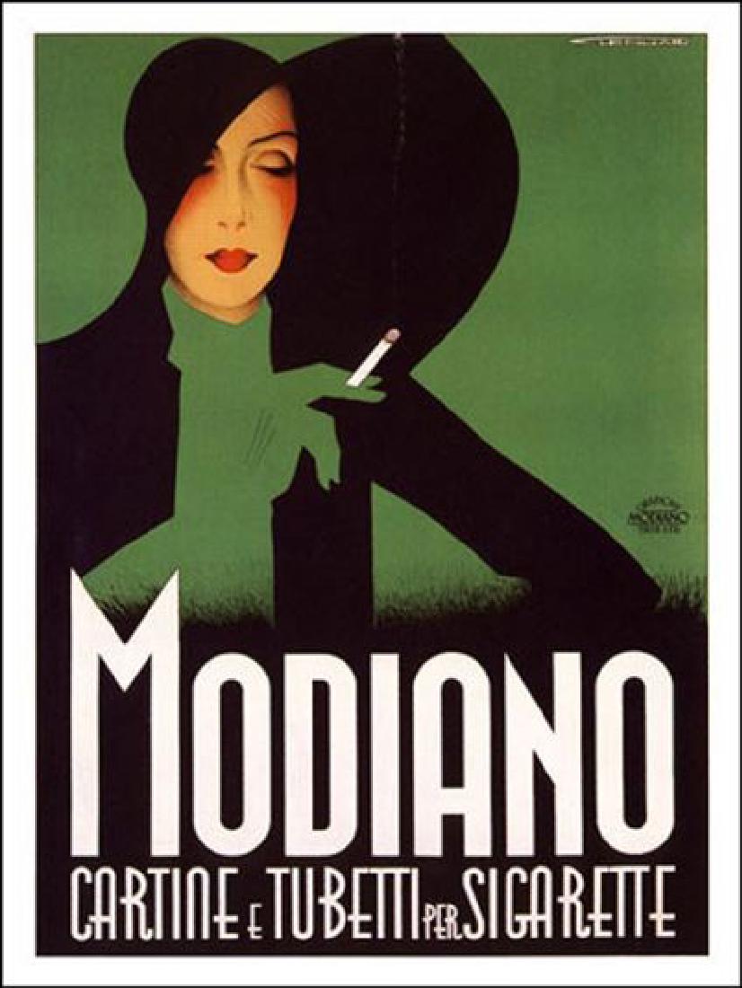 HUGE VINTAGE MODIANO CIGARETTE POSTER BY FRANZ LENHART (1 of 7)