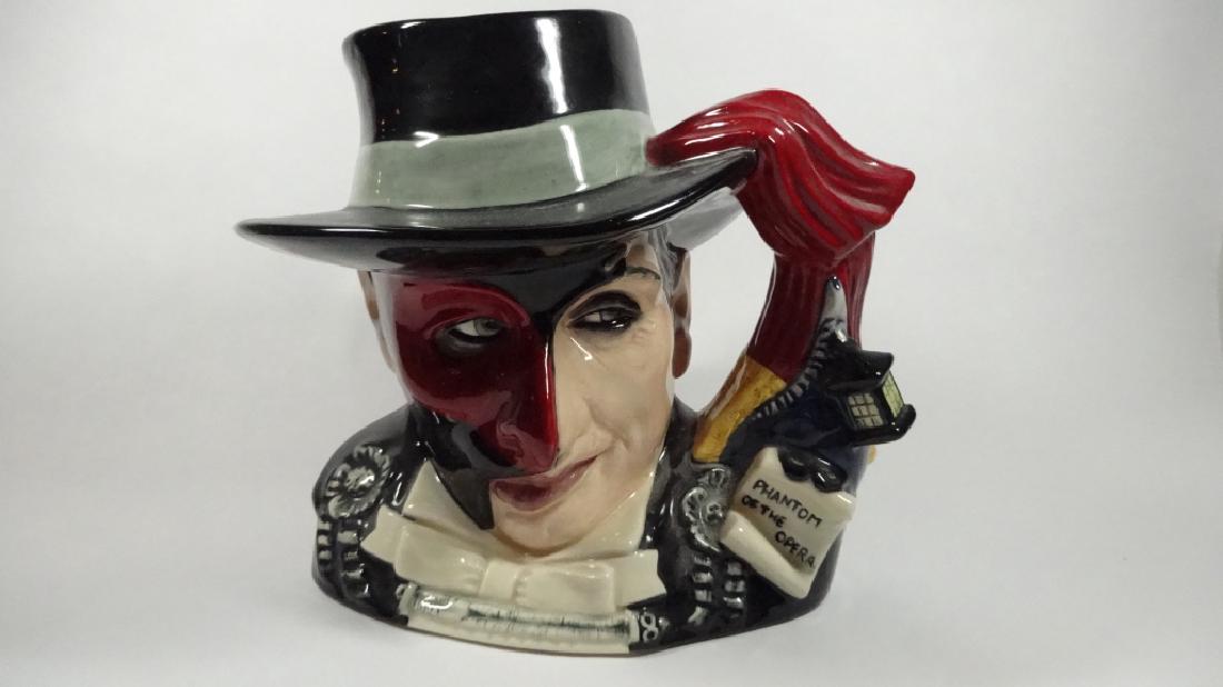 LARGE ROYAL DOULTON TOBY JUG, THE PHANTOM OF THE OPERA,: LARGE ROYAL DOULTON TOBY JUG, THE PHANTOM OF THE OPERA, LIMITED EDITION #1069 OF 2500 , D 7017, COPYRIGHT 1992, MODELLED BY DAVID B BIGGS, APPROX 7.5"H
