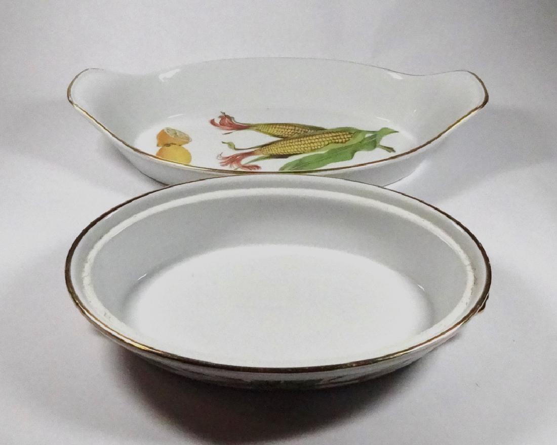 2 PC ROYAL WORCESTER EVESHAM OVAL BAKING DISHES , (1 of 6)