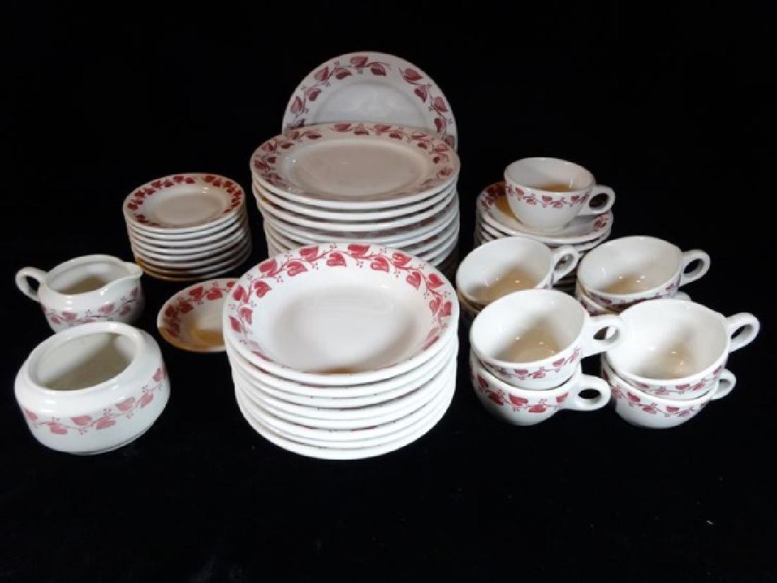 48 PC VINTAGE BUFFALO CHINA, MID CENTURY, INCLUDES NINE (1 of 8)