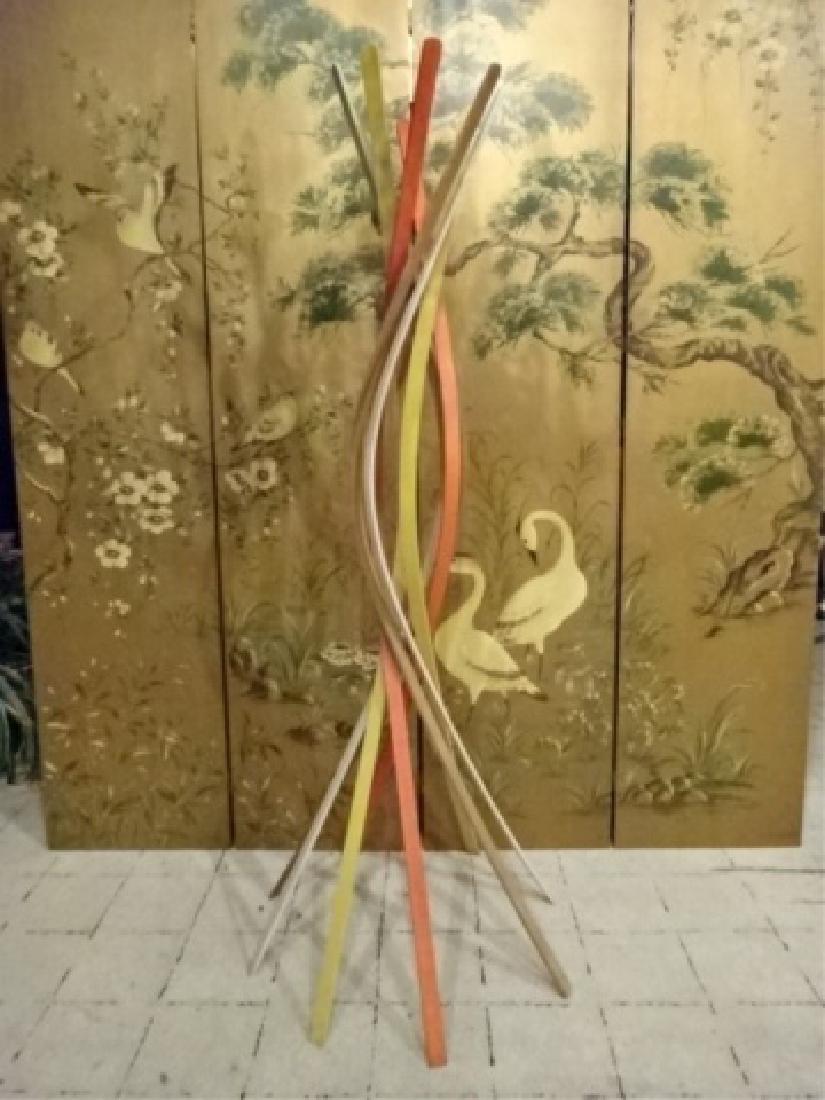 MODERN DESIGN TWIST BENTWOOD COAT RACK, MULTI COLOR, (1 of 4)