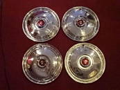 SET OF 4 FORD THUNDERBIRD HUBCAPS, 1955-56, VERY GOOD