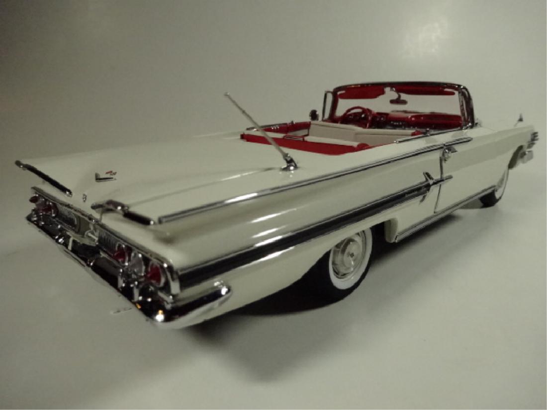 1960 CHEVROLET IMPALA, MINT CONDITION, BY DANBURY MINT,: 1960 CHEVROLET IMPALA, MINT CONDITION, DIECAST CAR BY DANBURY MINT, WITH CERTIFICATE, CAR MEASURES APPROX 9"; WITH BOX APPROX 11" X 6.5" X 5", SKU613-28