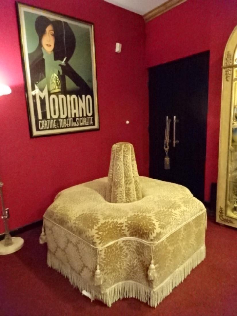 VENETIAN VELVET UPHOLSTERED CONFIDANTE OTTOMAN, (1 of 8)