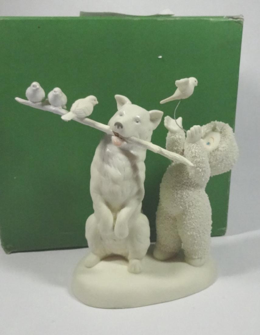 SNOWBABIES BISQUE PORCELAIN FIGURINE, "PET TRICKS", (1 of 6)
