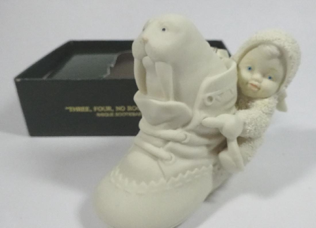 SNOWBABIES BISQUE PORCELAIN FIGURINE, "THREE, FOUR, NO (1 of 9)