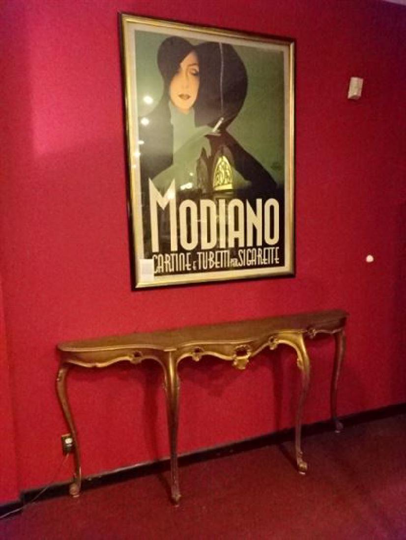 ROCOCO STYLE GILT WOOD CONSOLE TABLE, CABRIOLE LEGS, (1 of 6)