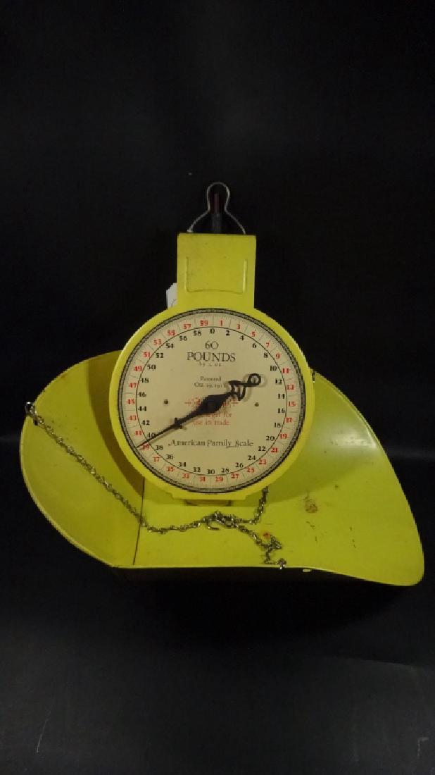 AMERICAN FAMILY SCALE 60 LB SCALE, YELLOW, REPRODUCTION (1 of 6)