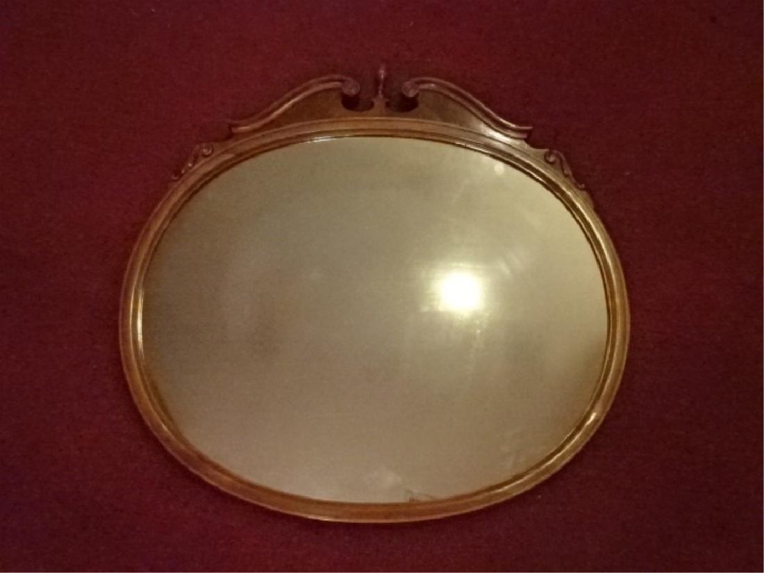 CHIPPENDALE MAHOGANY OVAL MIRROR, VERY GOOD CONDITION, (1 of 3)