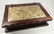 LARGE CARVED WOOD BOX, ANTIQUE STYLE WORLD MAP DESIGN