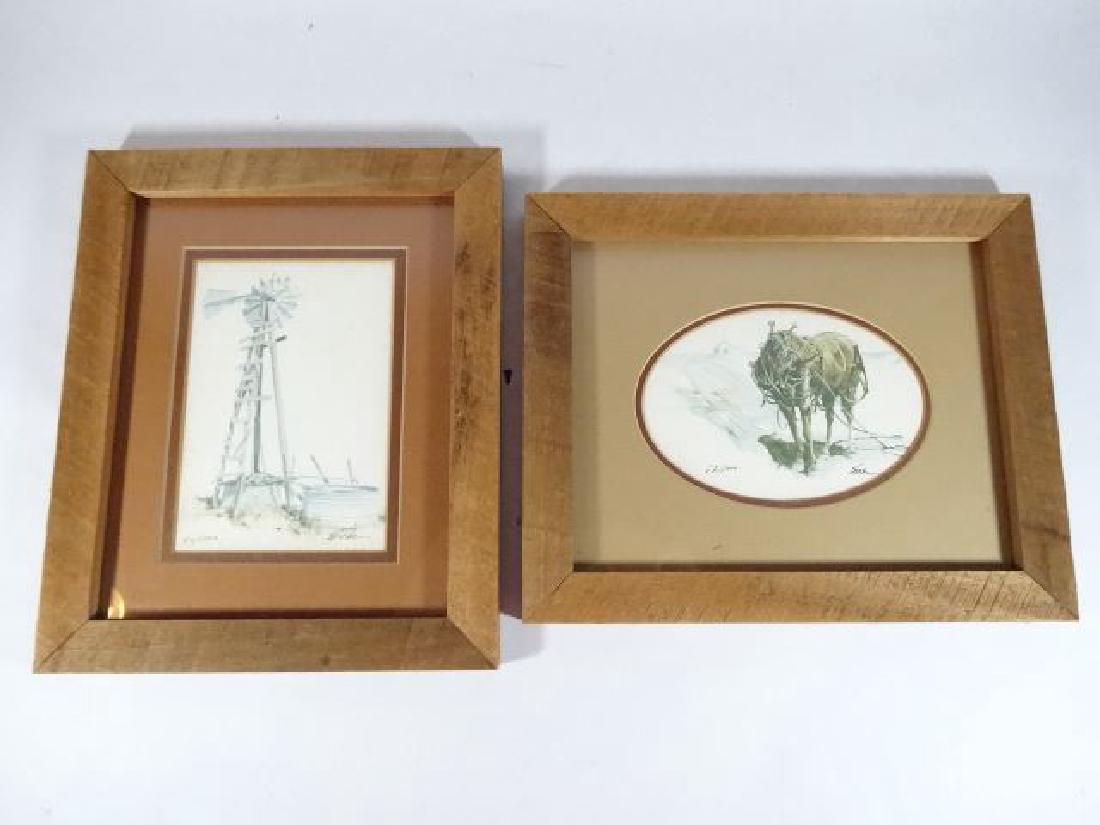 2 FRAMED LITHOGRAPHS, LIMITED EDITIONS, HORSE AND (1 of 9)
