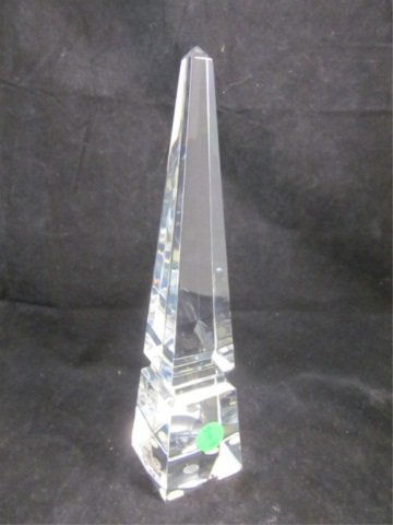 BACCARAT CRYSTAL "LOUXOR" OBELISK, APPROX 9.84" HIG: BACCARAT CRYSTAL "LOUXOR" OBELISK, APPROX 9.84" HIGH