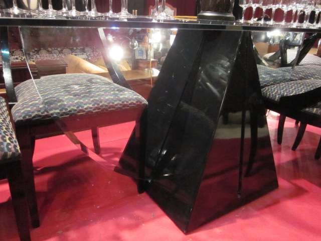 CONTEMPORARY DINING TABLE WITH TRIANGULAR BASE, GLA - 7